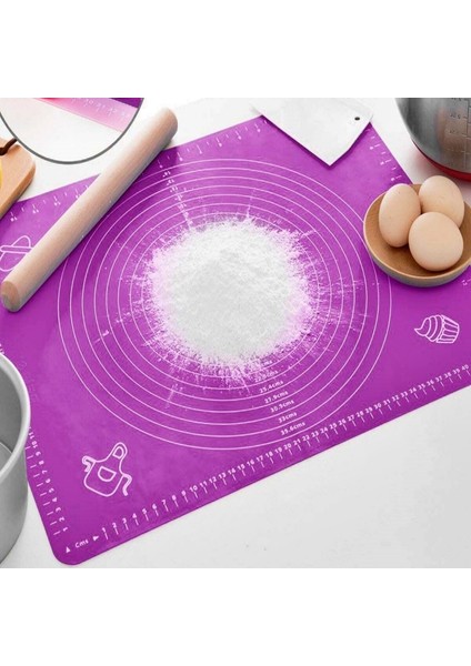 Silpat Hamur Açma Silikon Pasta Fırın Hamur Matı Mor Büyük Boy fiyatları