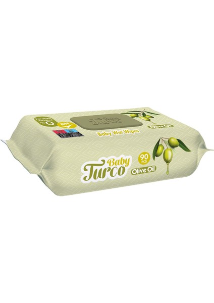 6'adet 90'lı Zeytinyağlı Bebek Islak Havlu