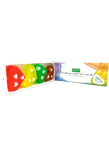 4'lü El Yapımı Doğal Kalpli Sabun 4 x 50 gr