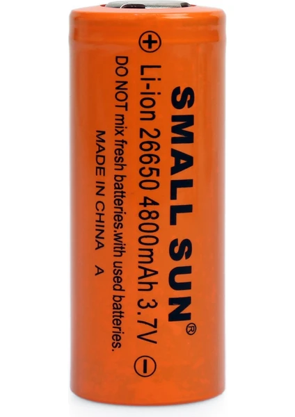 Small Sun 26650 3.7V 4800 Mah Li-Ion Şarjlı Pil