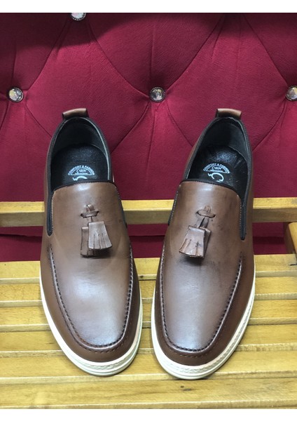 Ortopedik Püsküllü Yumuşak Yeni Model Loafer Erkek Ayakkabı