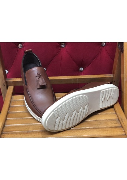 Ortopedik Püsküllü Yumuşak Yeni Model Loafer Erkek Ayakkabı