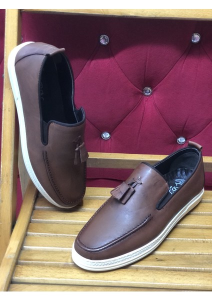 Ortopedik Püsküllü Yumuşak Yeni Model Loafer Erkek Ayakkabı
