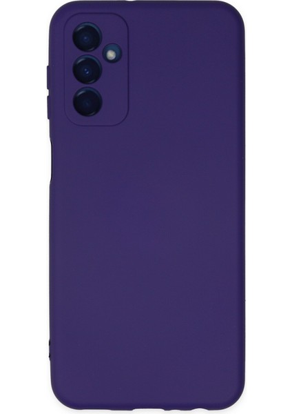 Samsung Galaxy M23 Kapak Içi Kadife Kamera Korumalı Lansman Silikon Kılıf - Mor