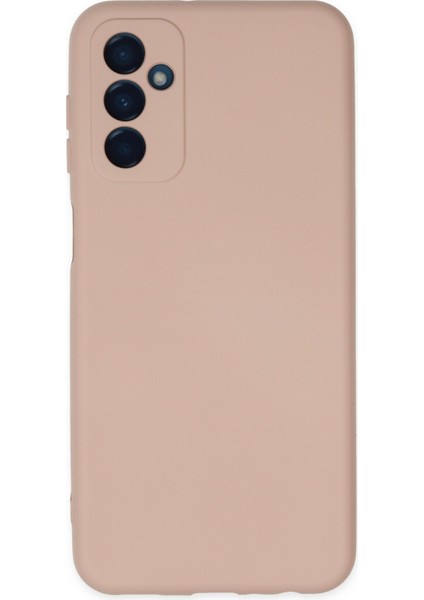 Caseworld Samsung Galaxy M23 Kapak Içi Kadife Kamera Korumalı Lansman Silikon Kılıf - Pudra