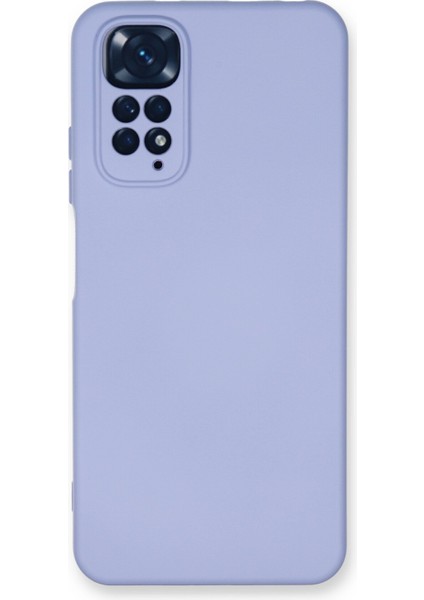Caseworld Xiaomi Redmi Note 11 Global Kapak Içi Kadife Kamera Korumalı Lansman Silikon Kılıf - Lila
