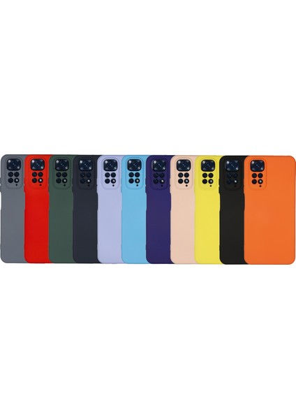 Caseworld Xiaomi Redmi Note 11 Global Kapak Içi Kadife Kamera Korumalı Lansman Silikon Kılıf - Kırmızı indirimleri