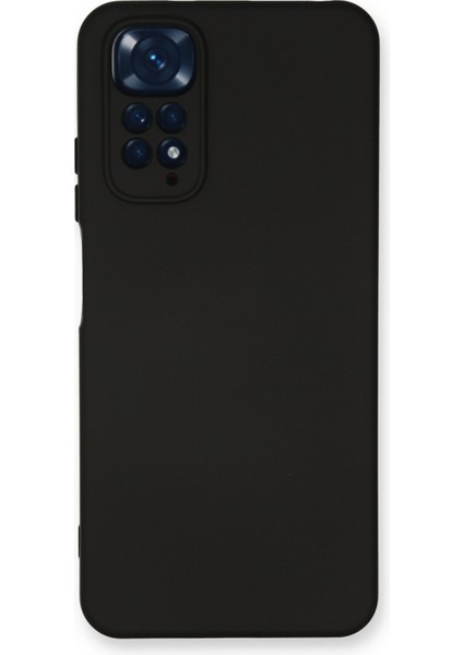 Caseworld Xiaomi Redmi Note 11 Global Kapak Içi Kadife Kamera Korumalı Lansman Silikon Kılıf - Siyah