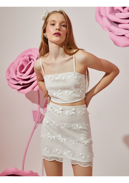 Rachel Araz XKoton - Desenli Crop Atlet