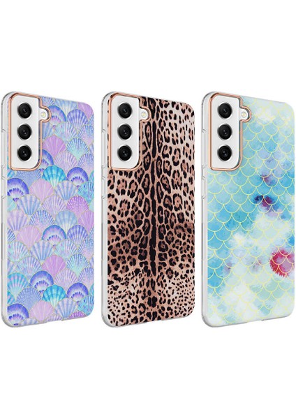 Galaxy S21 Fe Kapak Leopar Desenli Fosforlu Silikon Kılıf - Leopar