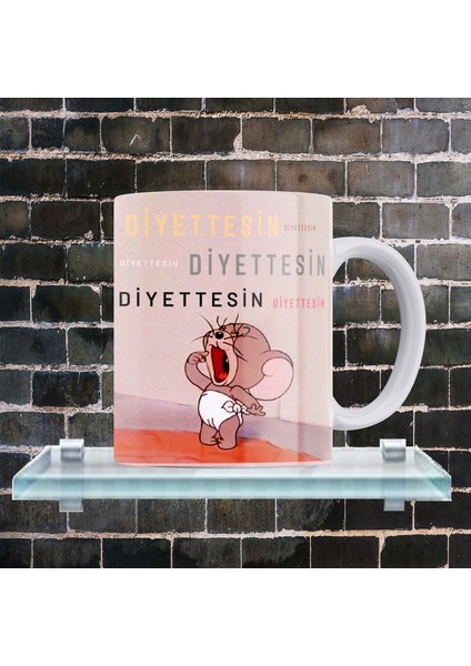 Diyet Hatırlatıcı Yazılı %100 Porselen Kupa