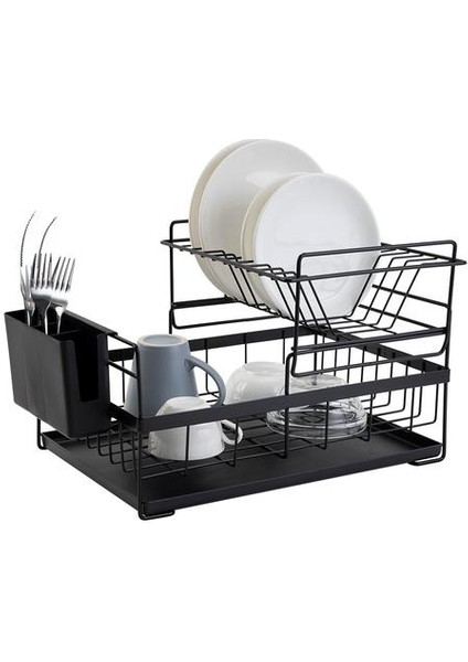 Çanak Kurutma Rafı Boşaltma Tahtası Süzgeci ile Mutfak Işık Görev Tezgahı Eşyası Organizatör (Yurt Dışından)