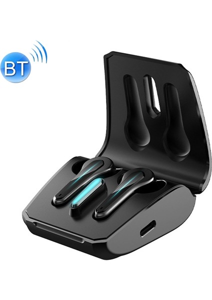 Ete-55 Tws Bluetooth 5.0 Düşük Gizli Oyun Kulaklıkları Siyah (Yurt Dışından)