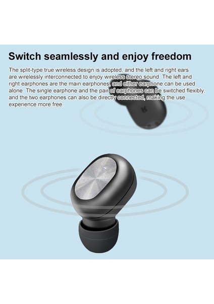 Ete-15 Tws Bluetooth 5.0 Wiress Kulaklıklar Siyah (Yurt Dışından)