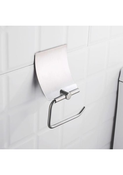 Banyo Fırçalanmış Tuvalet Rulo Kağıt Raf ile Su Geçirmez Kapak Duvara Monte Banyo Paslanmaz Çelik Kağıt Tutucu (Yurt Dışından)