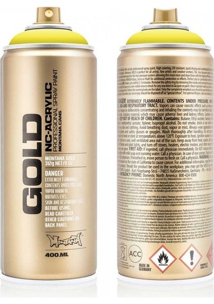 : Gold Akrilik Sprey Boya : 400 ml : Brimstone 1110