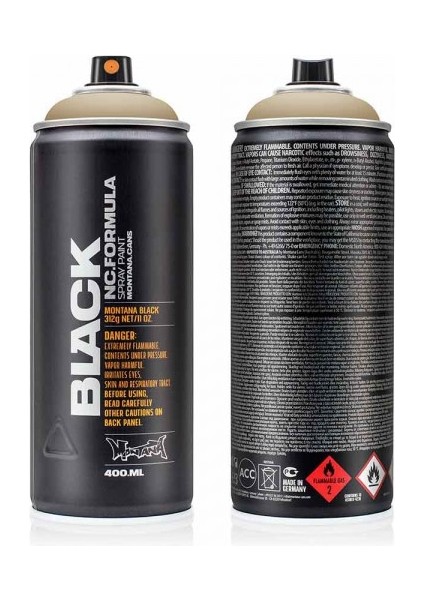 : Black Akrilik Sprey Boya : 400 ml : Gobi BLK8120