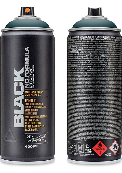 : Black Akrilik Sprey Boya : 400 ml : Riffs BLK6175