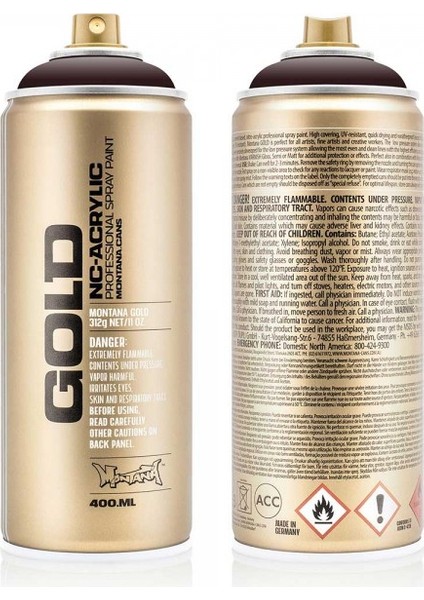 : Gold Akrilik Sprey Boya : 400 ml : Aubergine 8085