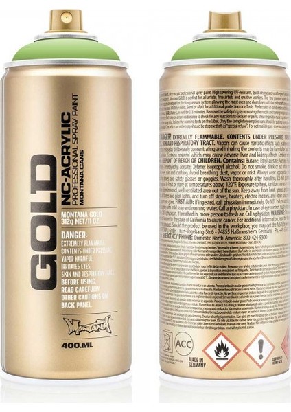 : Gold Akrilik Sprey Boya : 400 ml : Green Apple 6020