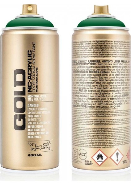 : Gold Akrilik Sprey Boya : 400 ml : Fern Green 6060
