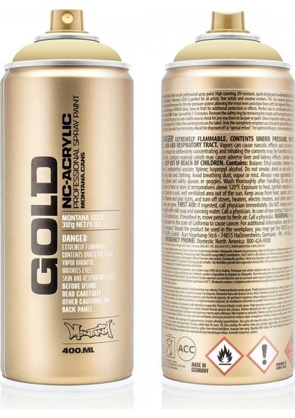 : Gold Akrilik Sprey Boya : 400 ml : Sahara Yellow 8010