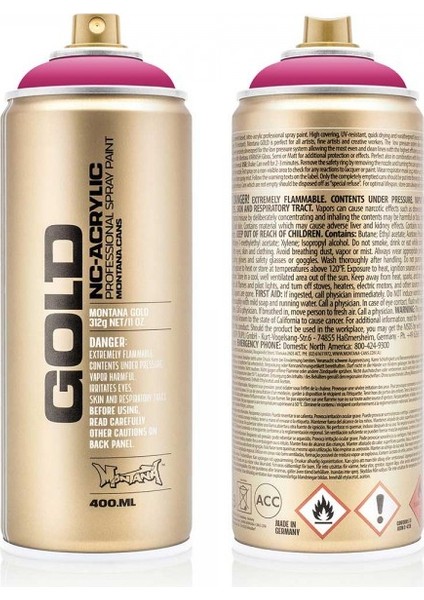 : Gold Akrilik Sprey Boya : 400 ml : Shock Pink S4010