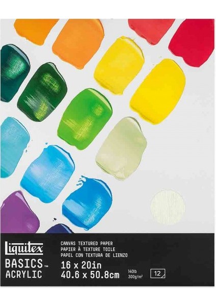 : Basics Akrilik Bloknot : 300 gr : 41 x 51 cm (12 Yaprak)