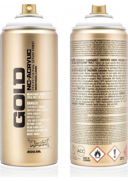 : Gold Akrilik Sprey Boya : 400 ml : Shock White Pure S9120