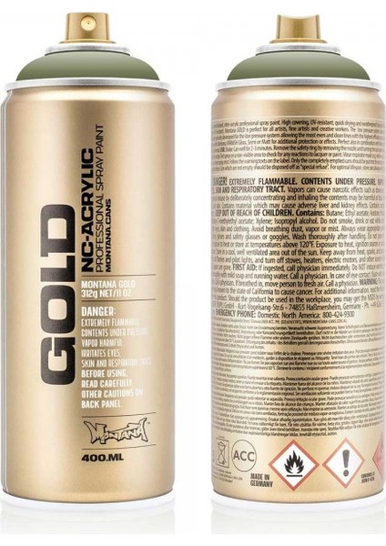 : Gold Akrilik Sprey Boya : 400 ml : Manila Green CL6410