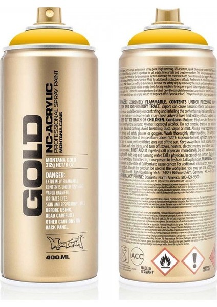 : Gold Akrilik Sprey Boya : 400 ml : Shock Yellow S1010