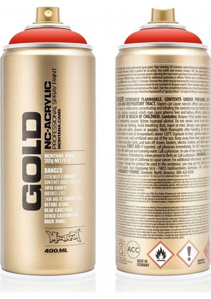 : Gold Akrilik Sprey Boya : 400 ml : Shock Orange Dark S2020