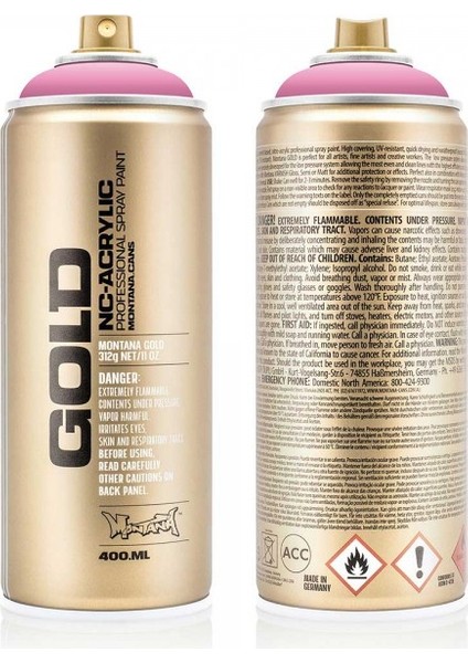 : Gold Akrilik Sprey Boya : 400 ml : Shock Pink Light S4000