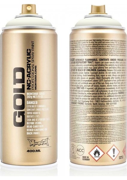 : Gold Akrilik Sprey Boya : 400 ml : Shock White Cream S9110