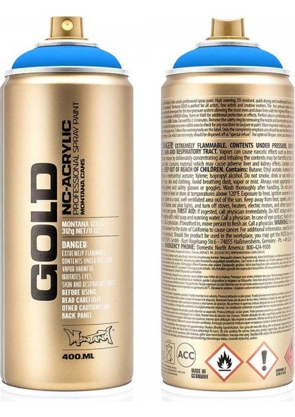 : Gold Akrilik Sprey Boya : 400 ml : Flame Blue (Fluo) F5000