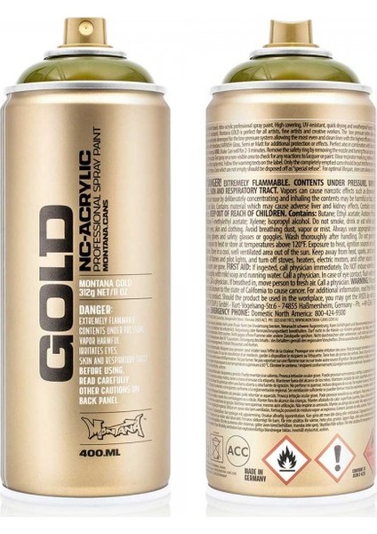 : Gold Akrilik Sprey Boya : 400 ml : Transparent Olive Green T6340