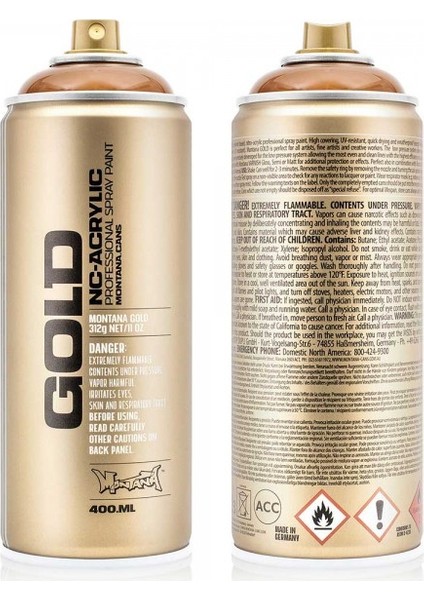 : Gold Akrilik Sprey Boya : 400 ml : Transparent Hazelnut T8310