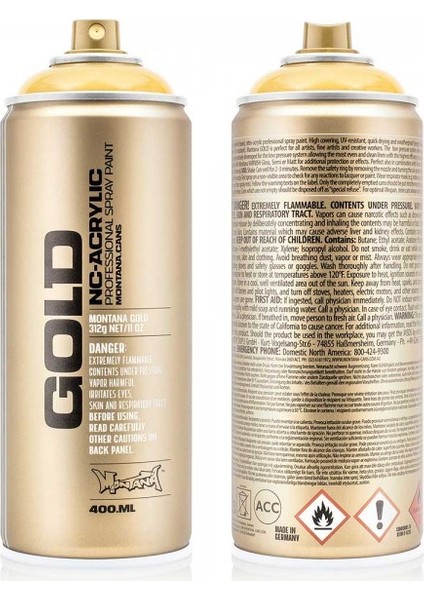 : Gold Akrilik Sprey Boya : 400 ml : Transparent Yellow Cab T1220