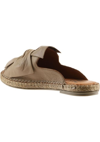 Vizon Deri Kadın Espadril Terlik indirimleri