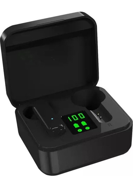 Ete-16 Tws Dijital Ekran Bluetooth Kulaklıklar Siyah (Yurt Dışından)