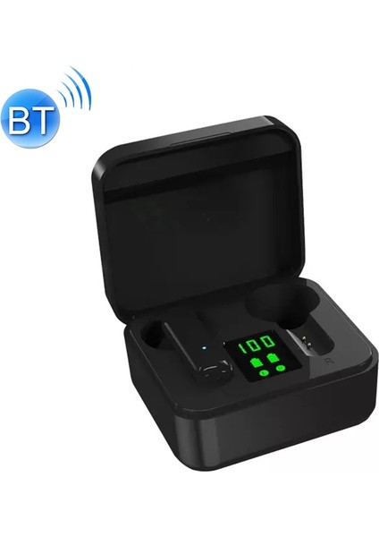 Ete-16 Tws Dijital Ekran Bluetooth Kulaklıklar Siyah (Yurt Dışından)
