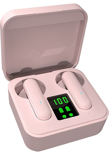 Ete-16 Tws Dijital Ekran Bluetooth Kulaklıklar Pembe (Yurt Dışından)