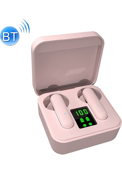 Ete-16 Tws Dijital Ekran Bluetooth Kulaklıklar Pembe (Yurt Dışından)
