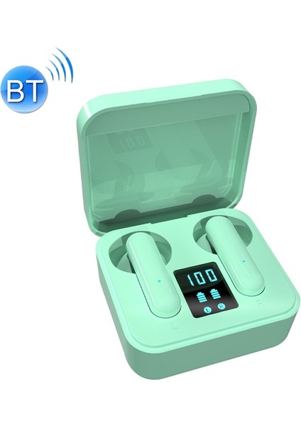 Ete-16 Tws Dijital Ekran Bluetooth Kulaklıklar Yeşil (Yurt Dışından)