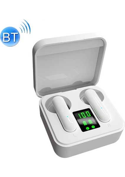 Ete-16 Tws Dijital Ekran Bluetooth Kulaklıklar Beyaz (Yurt Dışından)