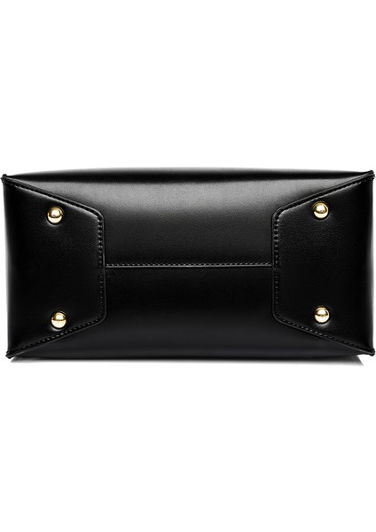 10116 Kadın Pu Deri Omuz Çantası - Siyah (Yurt Dışından) modelleri