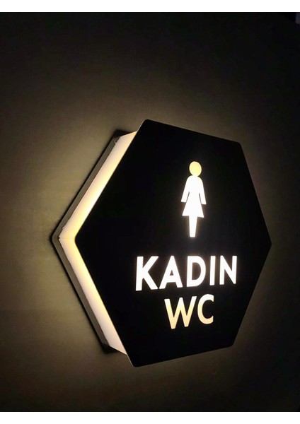 Serisi Işıklı Kadın Wc Yönlendirme Tabelası