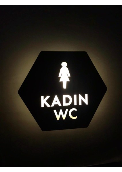 Serisi Işıklı Kadın Wc Yönlendirme Tabelası