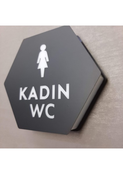 Serisi Işıklı Kadın Wc Yönlendirme Tabelası