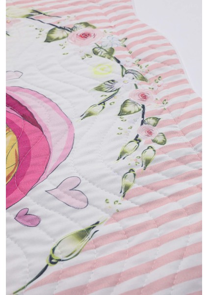 Örtüm Lovely Tek Kişilik Kapitone Yatak Örtüsü Takımı - Pembe